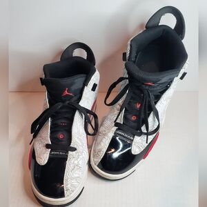Nike Air Jordan Dub Zero Boys Size 7Y Black Red Athletic Shoes Sneakers